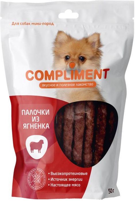 

Compliment лакомство для собак малых пород, палочки из ягненка (50 г)